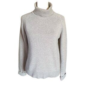 Jeanne Pierre light gray long sleeve turtleneck sweater women's size small